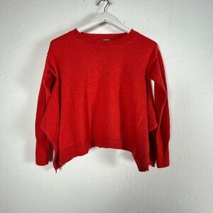 Anthropologie Gale Merino Wool Pullover Sweater Womens Size Small Red Lagenlook
